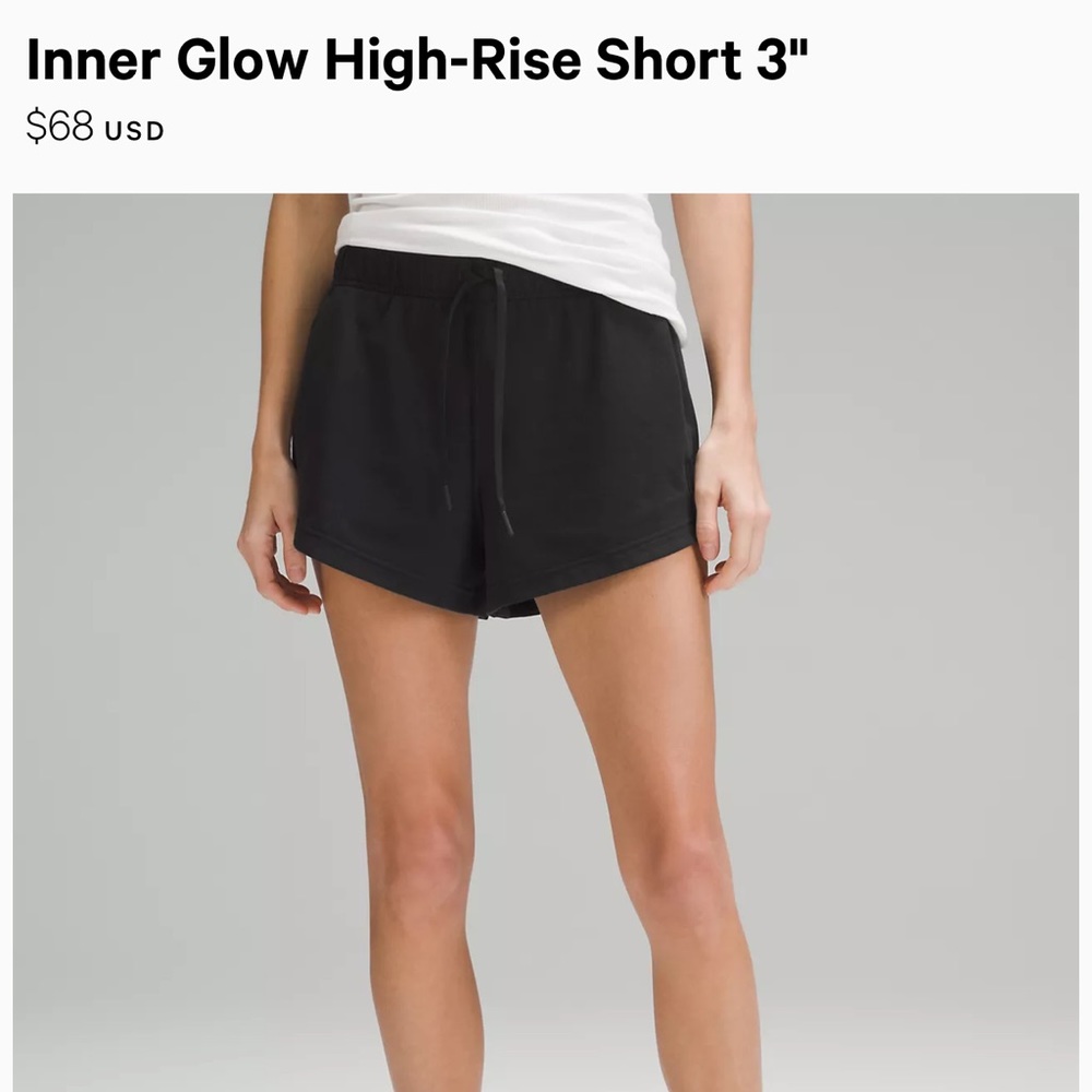 Black Lululemon women’s shorts size 6